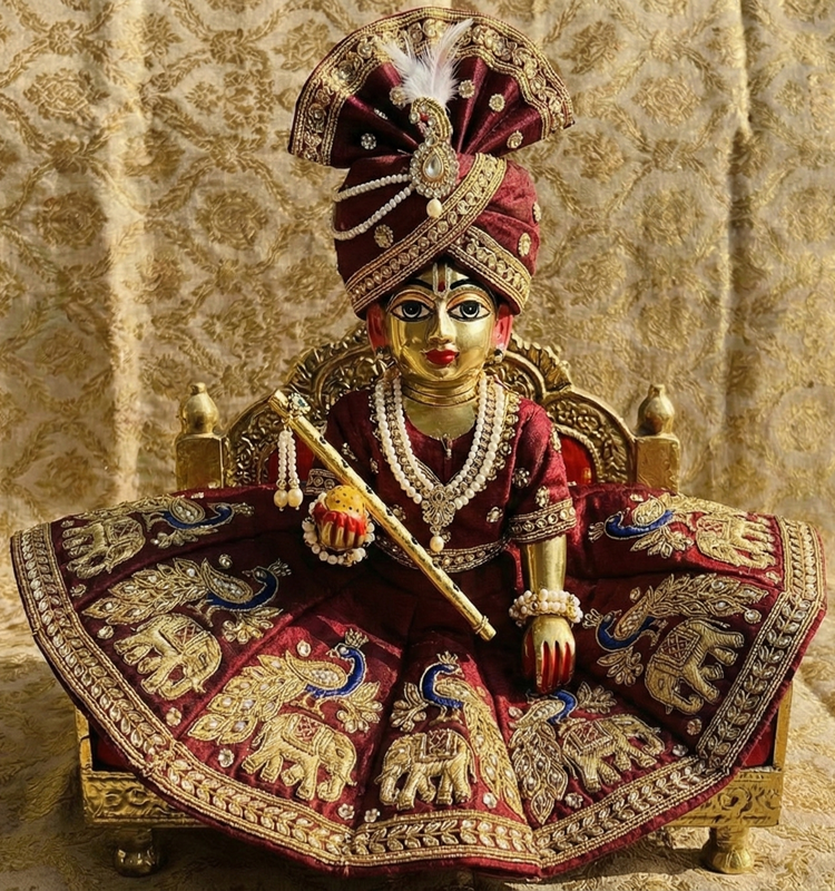 auto draft Royal Maroon Embroidered Shringar Dress