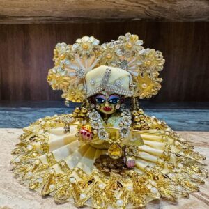 royal orange & yellow pearl shringar poshak