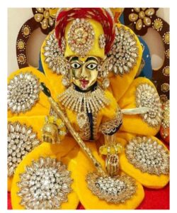 yellow kundan work royal shringar poshak
