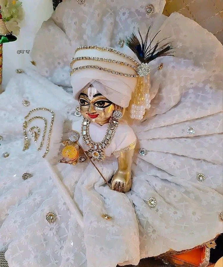 lavender white designer shringar dress with fan back lavender white designer shringar dress with fan back