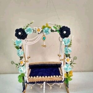 premium floral jhula singhasan for laddu gopal ji