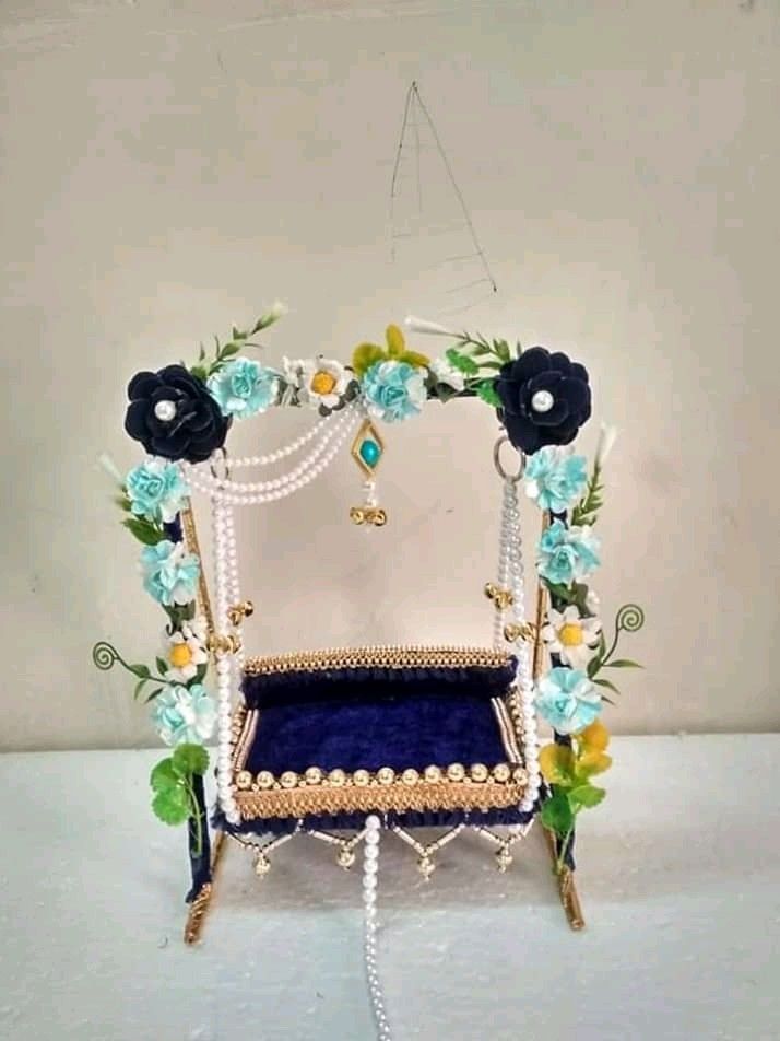 premium floral jhula singhasan for laddu gopal ji premium floral jhula singhasan for laddu gopal ji