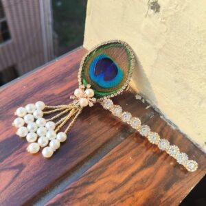 peacock feather pearl pacha for laddu gopal ji